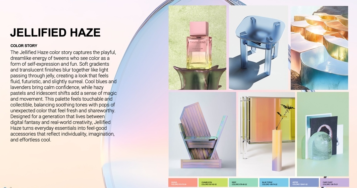 CMF mood board — Jellified Haze colour direction