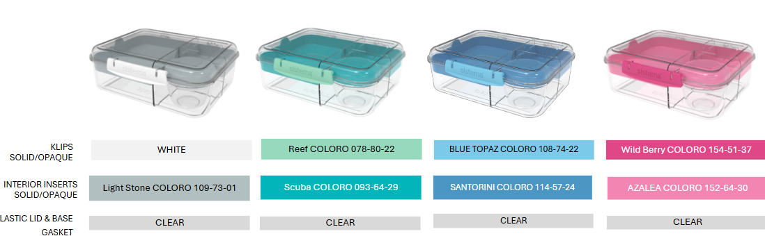 Sistema To Go core colour palette